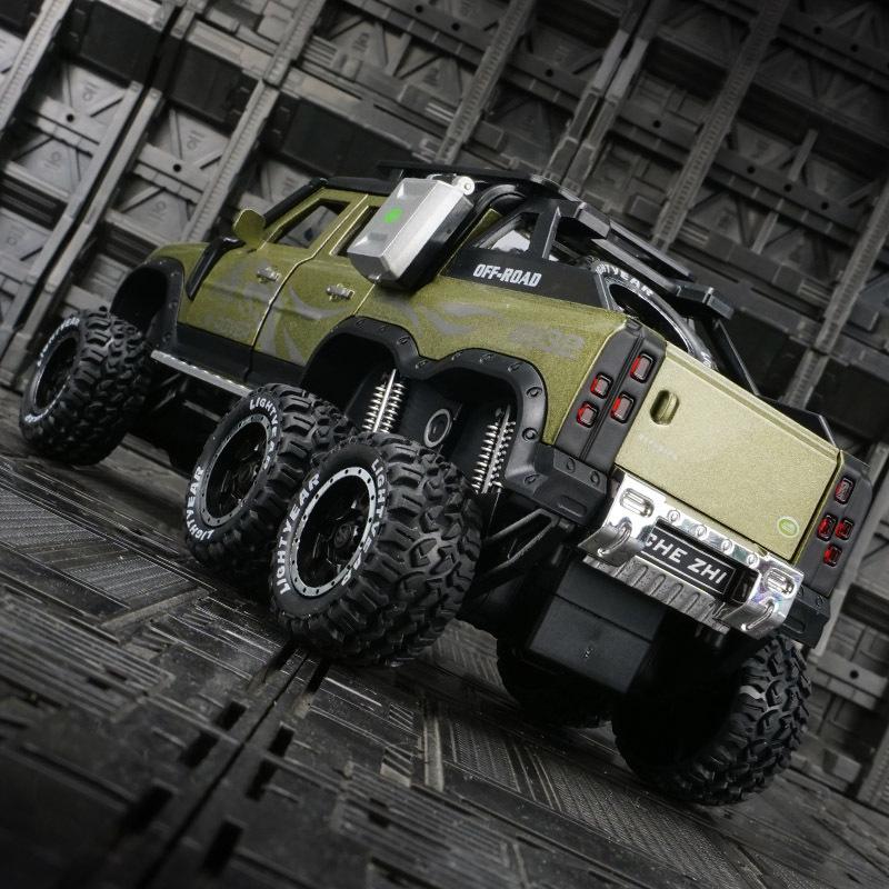 Zhi CZ24282 6-колесная модель Land Rover Defender из сплава: Внедорожник со звуком и светом белый
Zhi CZ24282 6-колесная модель Land Rover Defender из сплава: Внедорожник со звуком и светом белый
