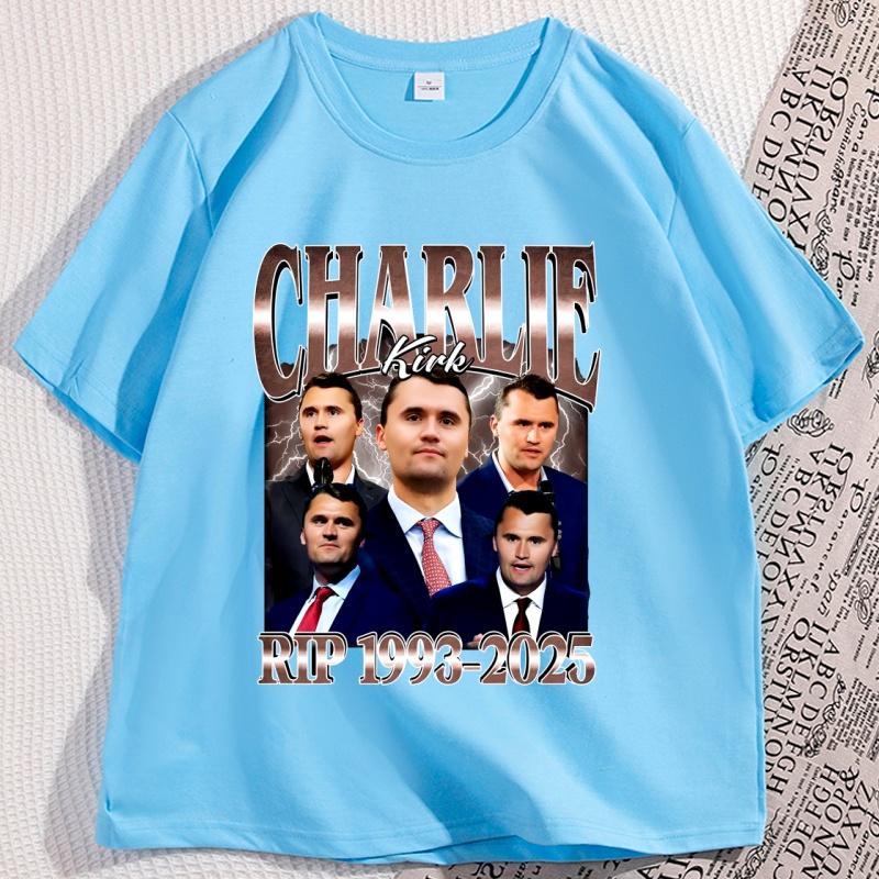 Charlie Kirk Printed Graphic T Shirt Short Sleeve Charlie Kirk RIP 19932025 Tshirt Funny Vintage Tee Mens Designer Clothing 4XL
Charlie Kirk Printed Graphic T Shirt Short Sleeve Charlie Kirk RIP 19932025 Tshirt Funny Vintage Tee Mens Designer Clothing 4XL