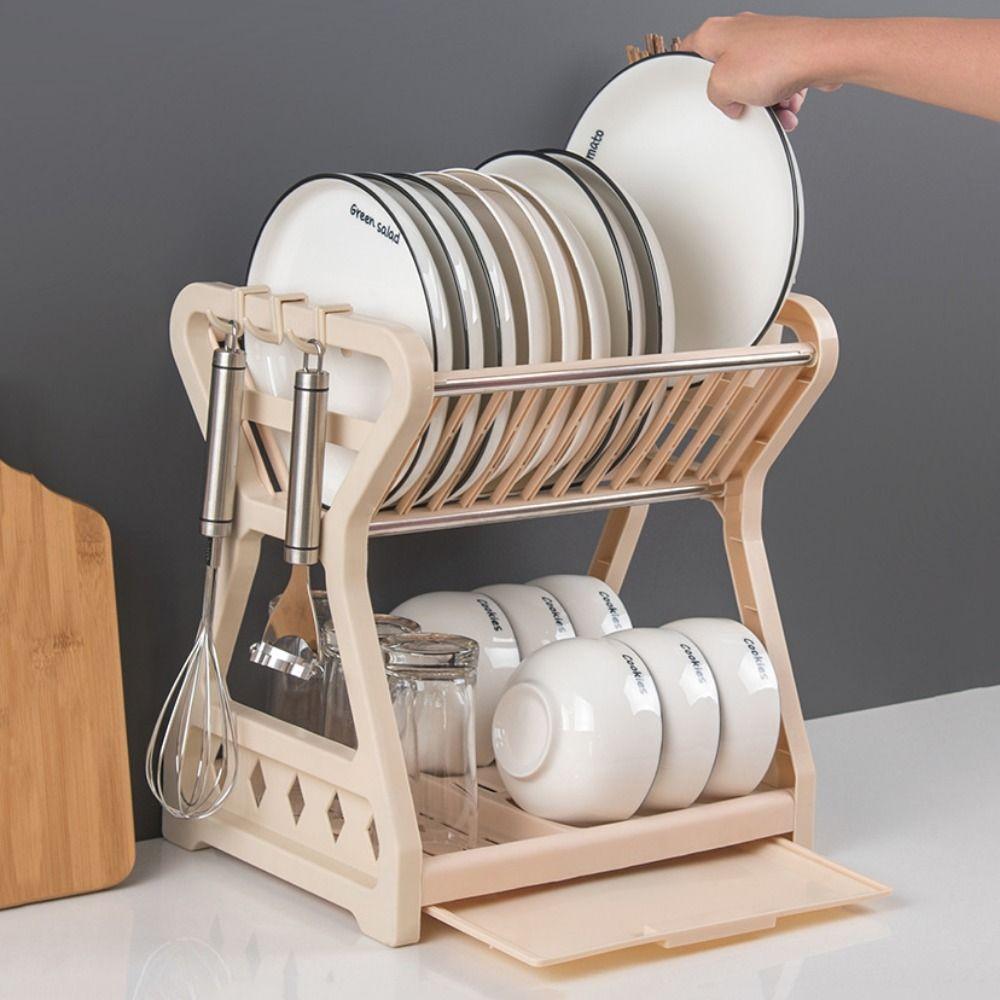 Double-layer Kitchen Dish Rack Household Drain Bowl Rack Dish Drying Rack for Storing синій
Double-layer Kitchen Dish Rack Household Drain Bowl Rack Dish Drying Rack for Storing синій