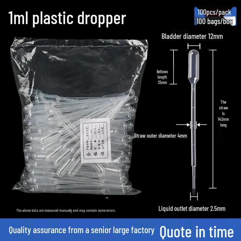 Plastic Pasteur Pipette with Scale for Chemical Experiments
Plastic Pasteur Pipette with Scale for Chemical Experiments