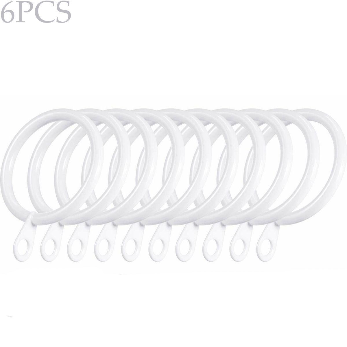 Home Heavy Duty Low Noise Metal For Curtains Rods Roman circle Curtain Rings Hanging Hooks white-6PCS
Home Heavy Duty Low Noise Metal For Curtains Rods Roman circle Curtain Rings Hanging Hooks white-6PCS