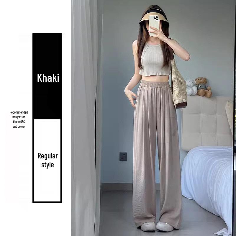 Женские брюки Wide-Leg из молочного шелка Ice Silk - Летние 2025, Повседневные, Белые, Для миниатюрных, Спортивный стиль XL - 125-150 jin
Женские брюки Wide-Leg из молочного шелка Ice Silk - Летние 2025, Повседневные, Белые, Для миниатюрных, Спортивный стиль XL - 125-150 jin