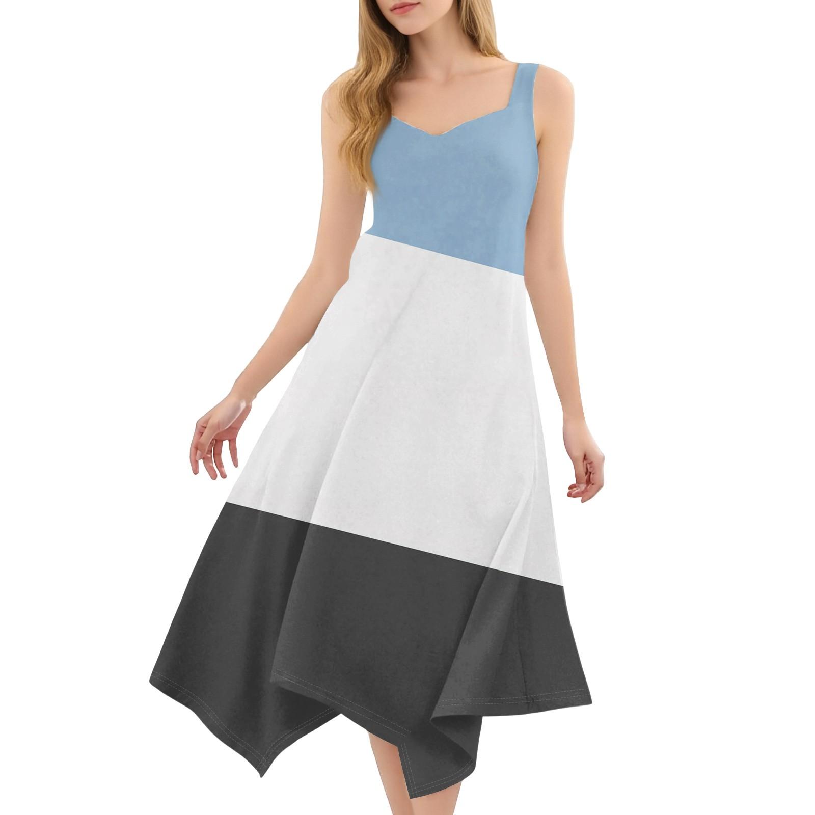 Женское повседневное модное платье миди без рукавов с круглым вырезом и нерегулярным подолом XL белый
Женское повседневное модное платье миди без рукавов с круглым вырезом и нерегулярным подолом XL белый