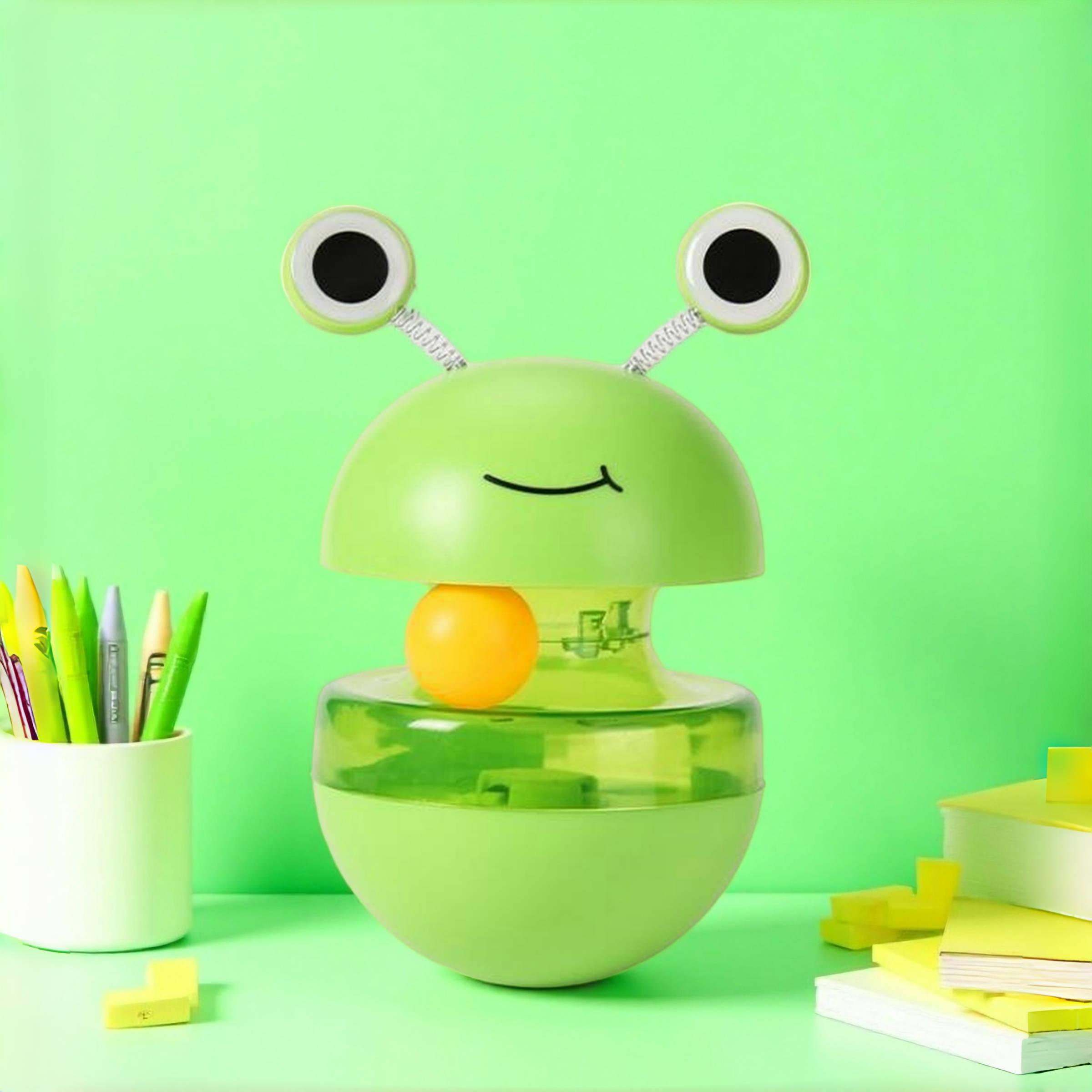 Froggy Wobble & Treat Dispenser: Spring Feather Teaser Wand & Cat Toy with Tipping Motion - Interactive Play for Indoor Cats 1PCS
Froggy Wobble & Treat Dispenser: Spring Feather Teaser Wand & Cat Toy with Tipping Motion - Interactive Play for Indoor Cats 1PCS