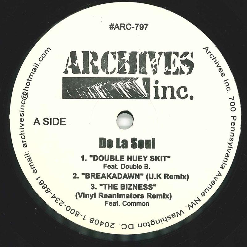 12inch Record DE LA SOUL - Archives EP ARC797 ARCHIVES INC. 2004 US Rap & Hip-Hop/R&B Used
12inch Record DE LA SOUL - Archives EP ARC797 ARCHIVES INC. 2004 US Rap & Hip-Hop/R&B Used