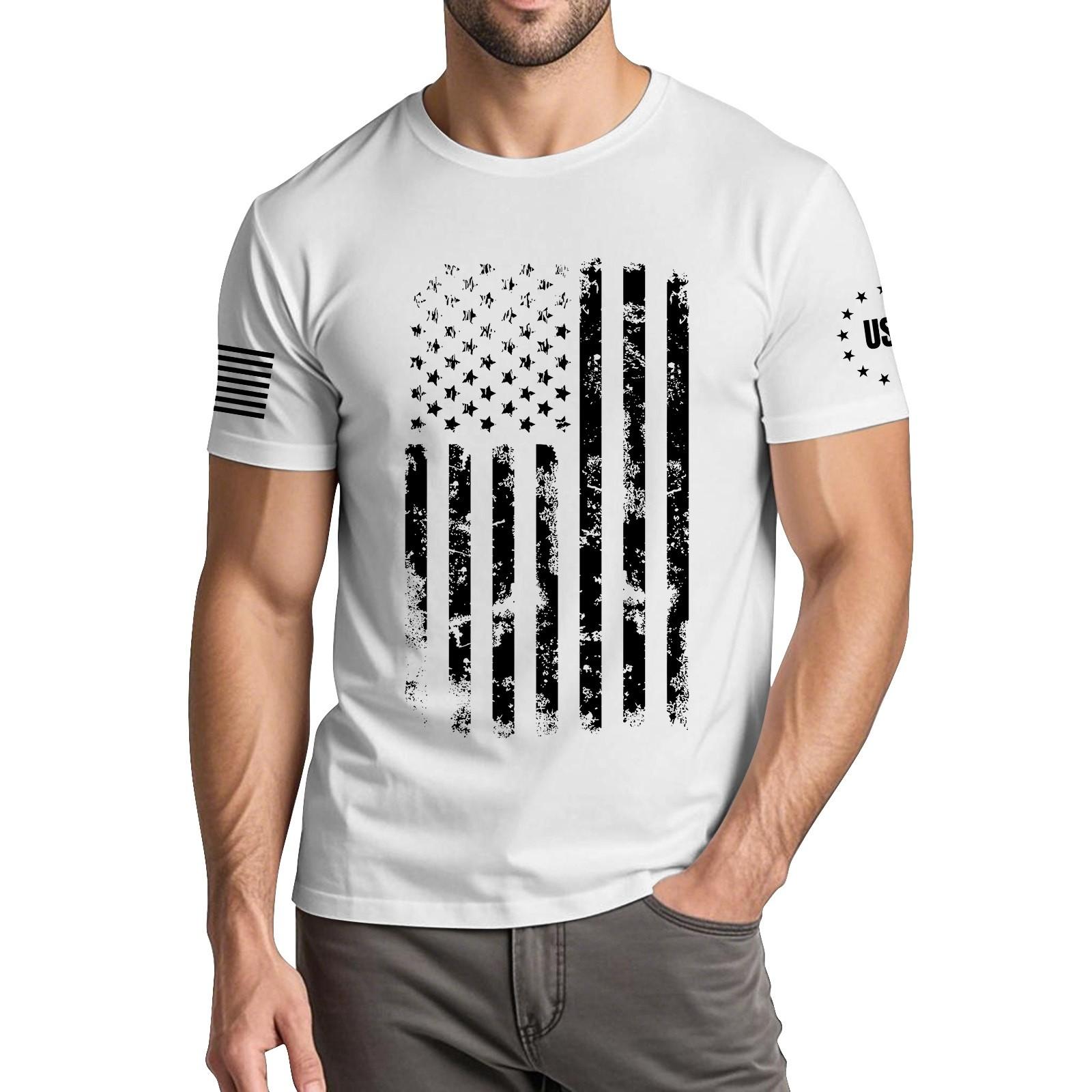 Мужская модная повседневная футболка с круглым вырезом и коротким рукавом с принтом «День независимости» M белый
Мужская модная повседневная футболка с круглым вырезом и коротким рукавом с принтом «День независимости» M белый