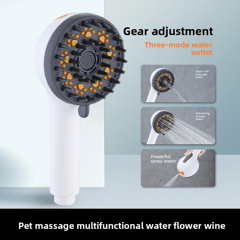 Pet dog shower shower nozzle cleaning beauty bath artifact three-speed pressurized silicone shower head
Pet dog shower shower nozzle cleaning beauty bath artifact three-speed pressurized silicone shower head