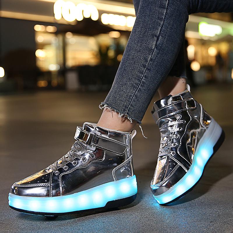 Kids Double-Wheel Light-Up Roller Shoes - Boys & Girls Inline Skates Size 32
Kids Double-Wheel Light-Up Roller Shoes - Boys & Girls Inline Skates Size 32