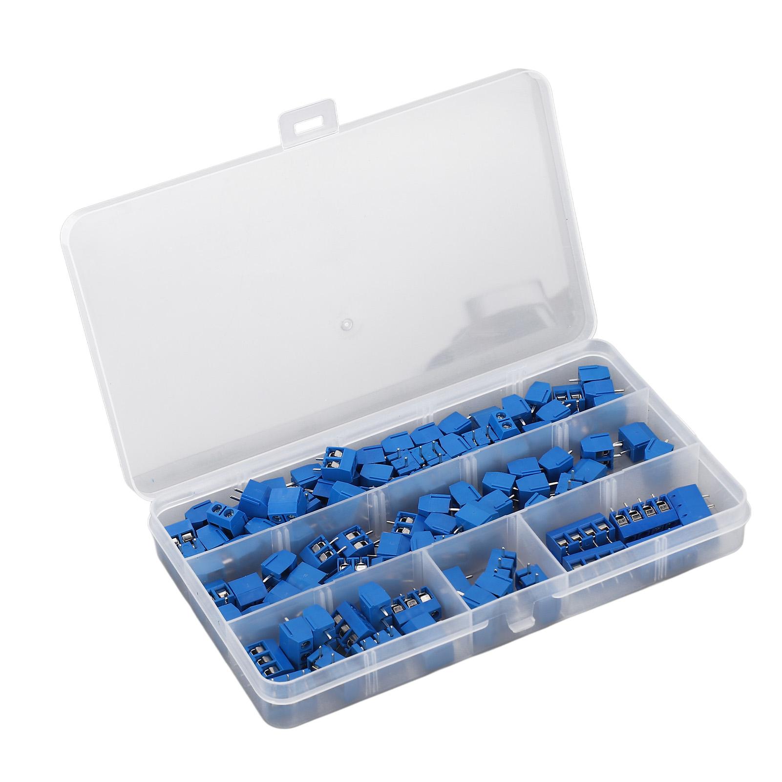 100 шт. Клемна колодка з гвинтовим затискачем для монтажу на друковану плату, 2-контактна, 3-контактна, 4-контактна, 10A 300V, крок 5 мм для
100 шт. Клемна колодка з гвинтовим затискачем для монтажу на друковану плату, 2-контактна, 3-контактна, 4-контактна, 10A 300V, крок 5 мм для