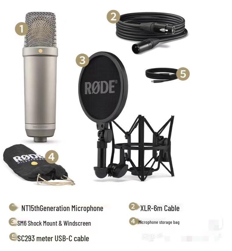 RODE NT1 5th-Gen Large Diaphragm Condenser Microphone for Recording, Dubbing, Live Streaming, and K Song.
RODE NT1 5th-Gen Large Diaphragm Condenser Microphone for Recording, Dubbing, Live Streaming, and K Song.