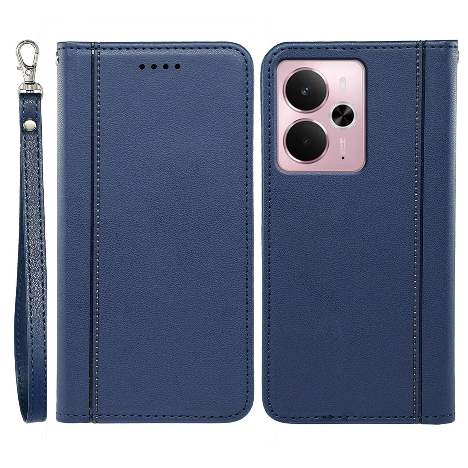 Для Realme 14 5G Чохол-гаманець Магнітна застібка Шкіряний чохол для телефону з ремінцем на зап ястя Blue
Для Realme 14 5G Чохол-гаманець Магнітна застібка Шкіряний чохол для телефону з ремінцем на зап ястя Blue