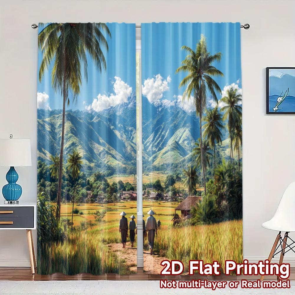 2pcs 2D FLAT PRINTING Curtains (Without Rod) Island Harvest Modern Pattern Curtains Yarn Curtains Gifts Ldeal for Bedroom & 100*130 HOOK 1pcs
2pcs 2D FLAT PRINTING Curtains (Without Rod) Island Harvest Modern Pattern Curtains Yarn Curtains Gifts Ldeal for Bedroom & 100*130 HOOK 1pcs