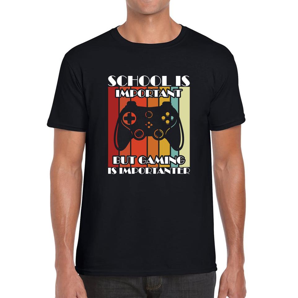 School Is Important But Gaming Is Importanter Gaming Controller Unisex Mens T Shirt Womens Tops Tees M
School Is Important But Gaming Is Importanter Gaming Controller Unisex Mens T Shirt Womens Tops Tees M