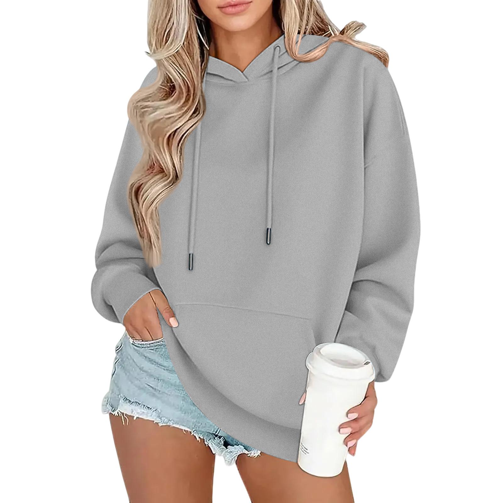 Женский модный свитшот оверсайз с длинными рукавами и спущенной линией плеча, однотонный свитшот с капюшоном XXL
Женский модный свитшот оверсайз с длинными рукавами и спущенной линией плеча, однотонный свитшот с капюшоном XXL