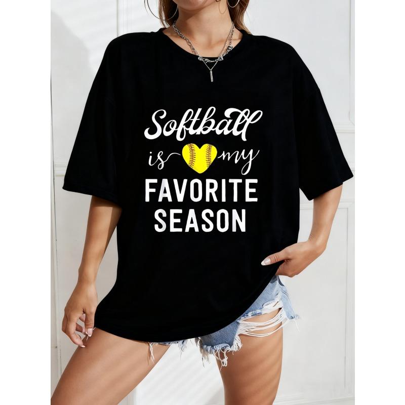 Softball T Shirt White Softball Is My Favorite Season Print For Women Casual Wear Sporty Outfit Summer Top XXXXL чорний
Softball T Shirt White Softball Is My Favorite Season Print For Women Casual Wear Sporty Outfit Summer Top XXXXL чорний