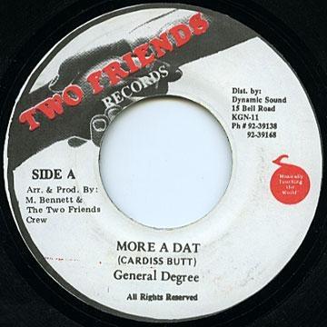 7inch Record GENERAL DEGREE - More A Dat NONE Two Friends Rec Jamaica Reggae, Ska & Dub Used
7inch Record GENERAL DEGREE - More A Dat NONE Two Friends Rec Jamaica Reggae, Ska & Dub Used