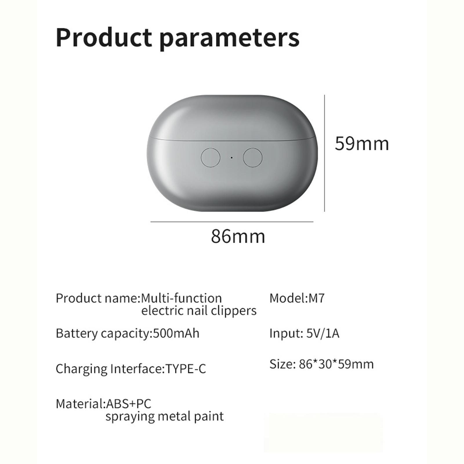 Automatic Manicure Nail Trimmer Type-C Charging Electric Nail Polisher with Light Safety Nail Clipper for Adult Senior чорний
Automatic Manicure Nail Trimmer Type-C Charging Electric Nail Polisher with Light Safety Nail Clipper for Adult Senior чорний