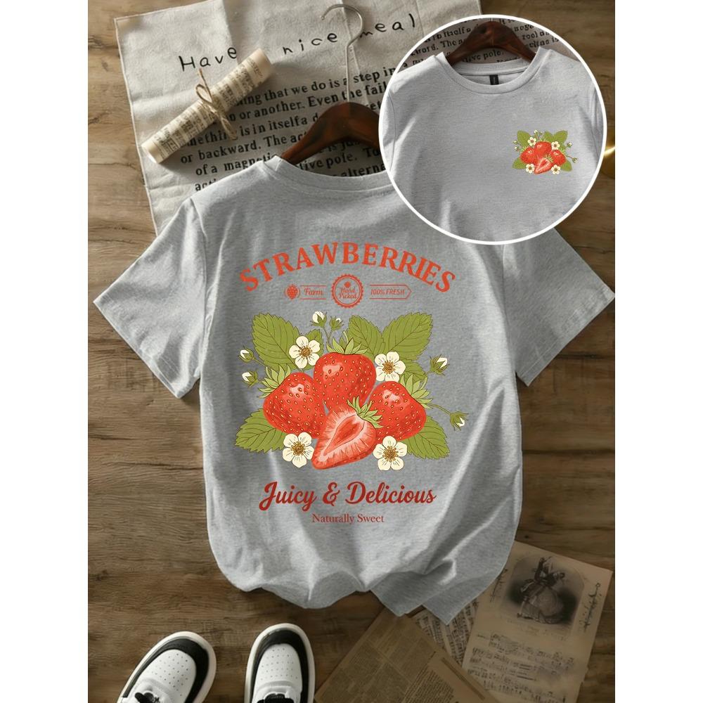 Strawberries Juicy Delicious Prints Cotton TShirts Womens Summer Oversized Tops ONeck Soft Short Vintage Clothes 4XL
Strawberries Juicy Delicious Prints Cotton TShirts Womens Summer Oversized Tops ONeck Soft Short Vintage Clothes 4XL