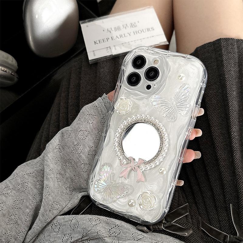 Pearl Bow Tie Mirror Phone Case For Iphone17Promax Flower Apple 16 Butterfly Internet Celebrity Female iPhone 7/8/SE 2020
Pearl Bow Tie Mirror Phone Case For Iphone17Promax Flower Apple 16 Butterfly Internet Celebrity Female iPhone 7/8/SE 2020