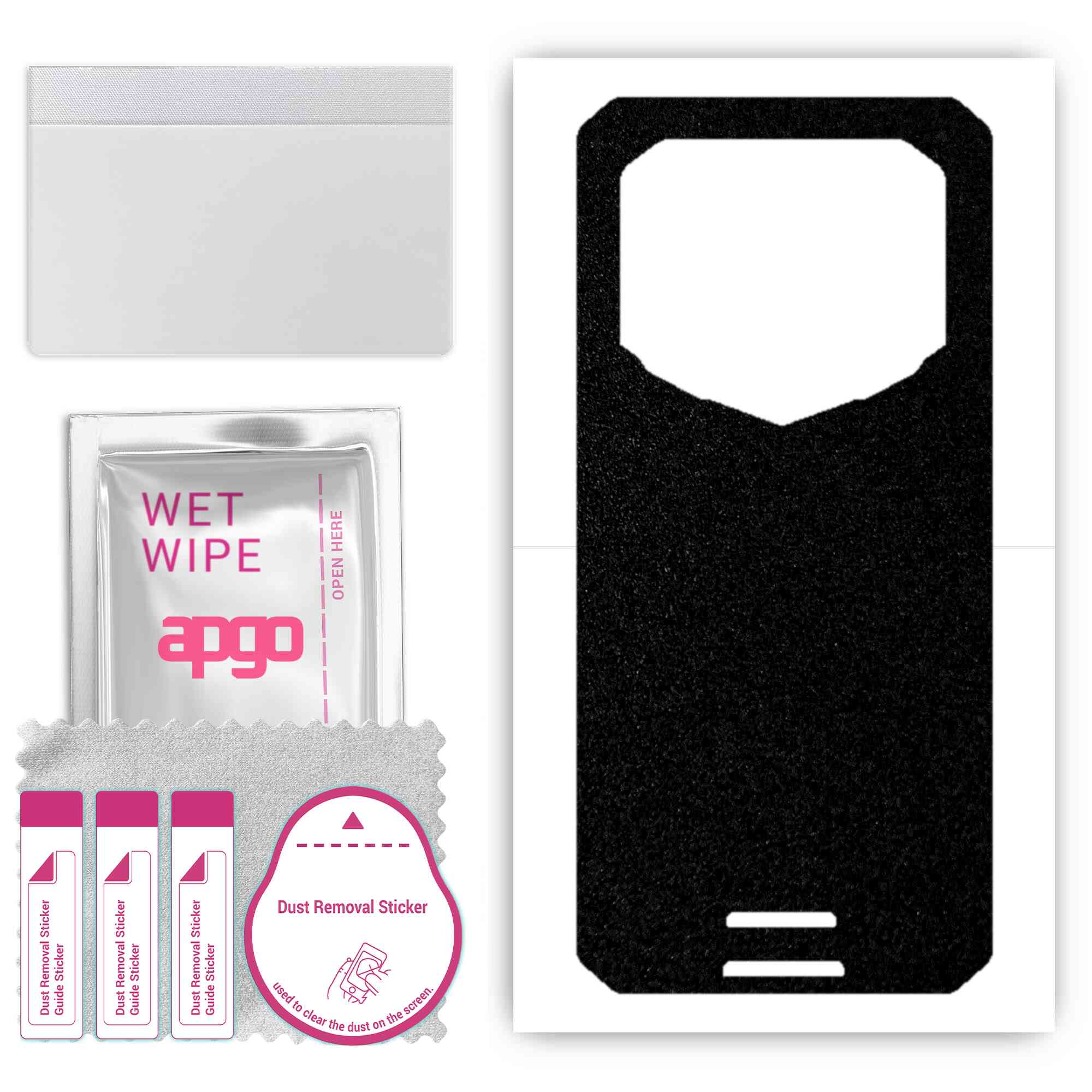 apgo Захисна наклейка для задньої панелі, сумісна з Oukitel WP15, Wrap Film, Foil, Vinyl - Pattern Matte Black
apgo Захисна наклейка для задньої панелі, сумісна з Oukitel WP15, Wrap Film, Foil, Vinyl - Pattern Matte Black