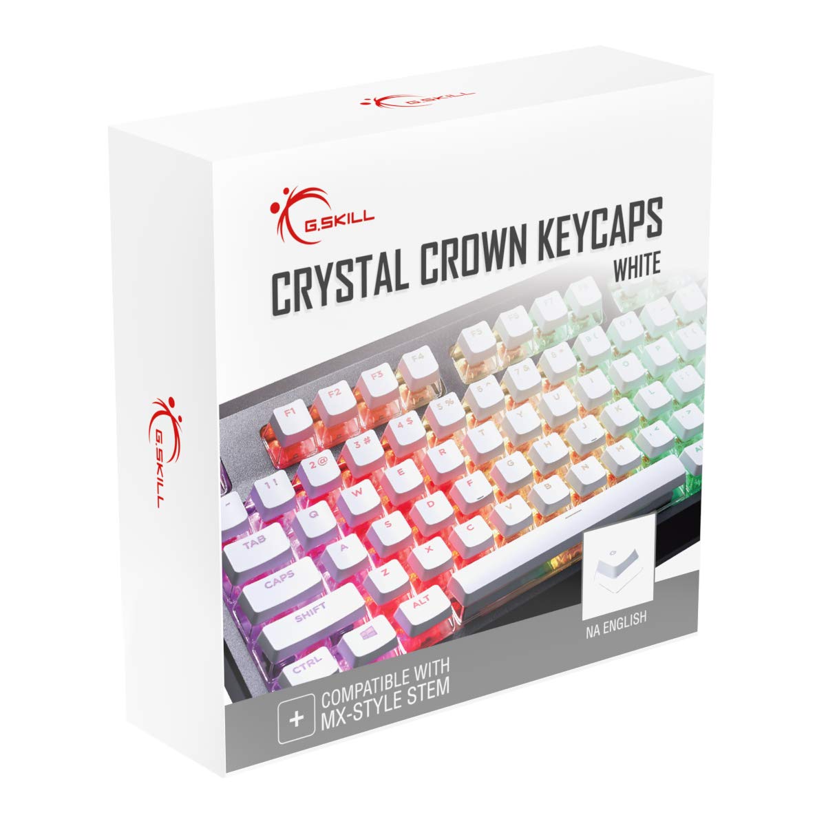 Crystal Crown Keycaps Keycap Set with Transparent Layer for Mechanical Keyboards Full 104 Keys Standard ANSI 104 English Layout White G.SKILL - (US) - білий
Crystal Crown Keycaps Keycap Set with Transparent Layer for Mechanical Keyboards Full 104 Keys Standard ANSI 104 English Layout White G.SKILL - (US) - білий