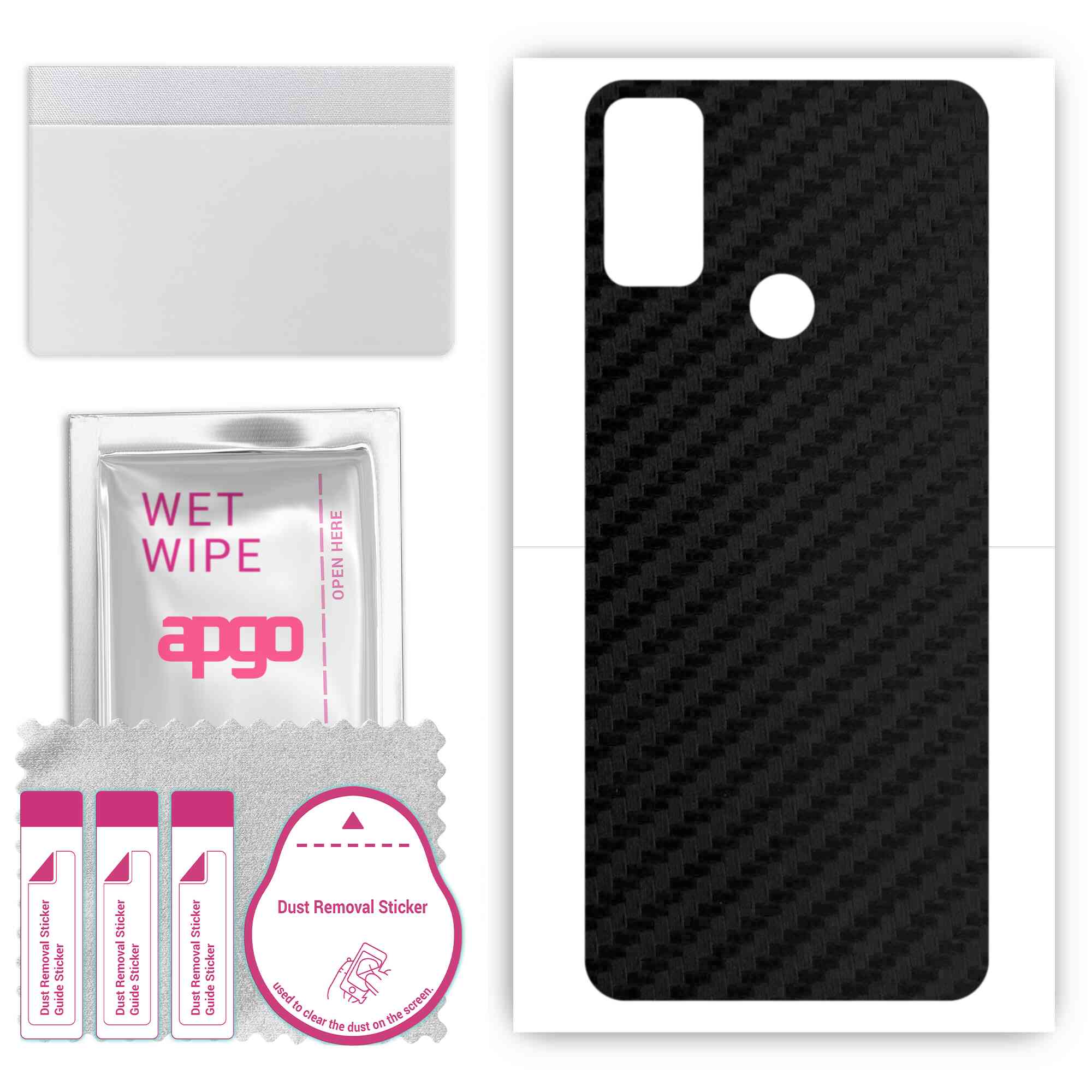 apgo Protective Skin Sticker for the back compatible with TCL 20E, Wrap Film, Foil, Vinyl - Pattern Carbon Black
apgo Protective Skin Sticker for the back compatible with TCL 20E, Wrap Film, Foil, Vinyl - Pattern Carbon Black