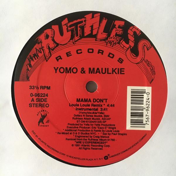 12inch Record YOMO & MAULKIE - Mama Don t 096224 Ruthless Record 1991 US Rap & Hip-Hop/R&B Used
12inch Record YOMO & MAULKIE - Mama Don t 096224 Ruthless Record 1991 US Rap & Hip-Hop/R&B Used