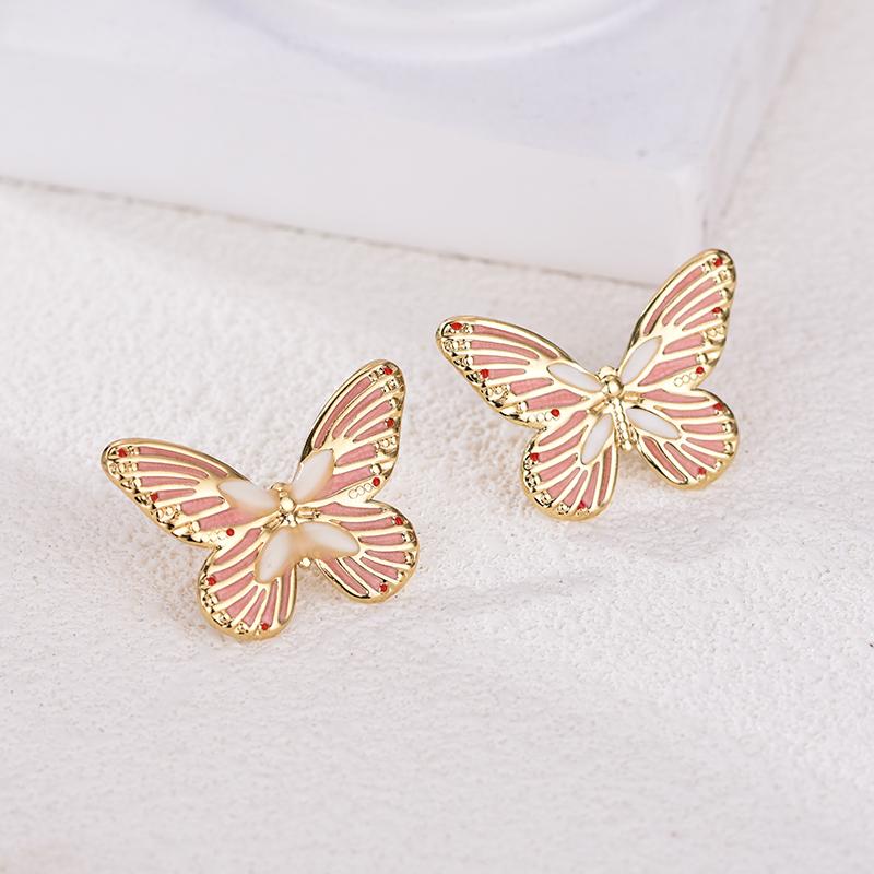 Fashion Colorful Enameled Butterfly Earrings For Women Gold Color Stainless Steel Trendy Stud Earrings Vintage Female Zircon
Fashion Colorful Enameled Butterfly Earrings For Women Gold Color Stainless Steel Trendy Stud Earrings Vintage Female Zircon
