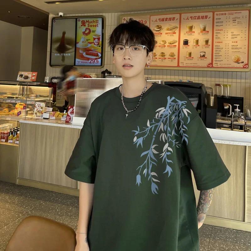 Men s Oversized T-shirts Men s Cotton T Shirt White 5XL Casual Summer Wear Bamboo Print Tee Shirts for Men Clothing XXXL темно-зелений колір
Men s Oversized T-shirts Men s Cotton T Shirt White 5XL Casual Summer Wear Bamboo Print Tee Shirts for Men Clothing XXXL темно-зелений колір