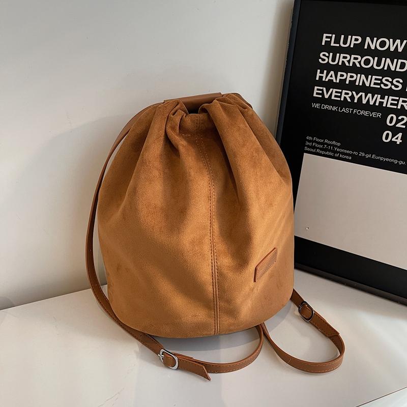 Latest Women Fashion Backpacks Drawstring Bucket Shoulder Bags Soft Suede Large Capacity Rucksack For Travelling Shopping
Latest Women Fashion Backpacks Drawstring Bucket Shoulder Bags Soft Suede Large Capacity Rucksack For Travelling Shopping