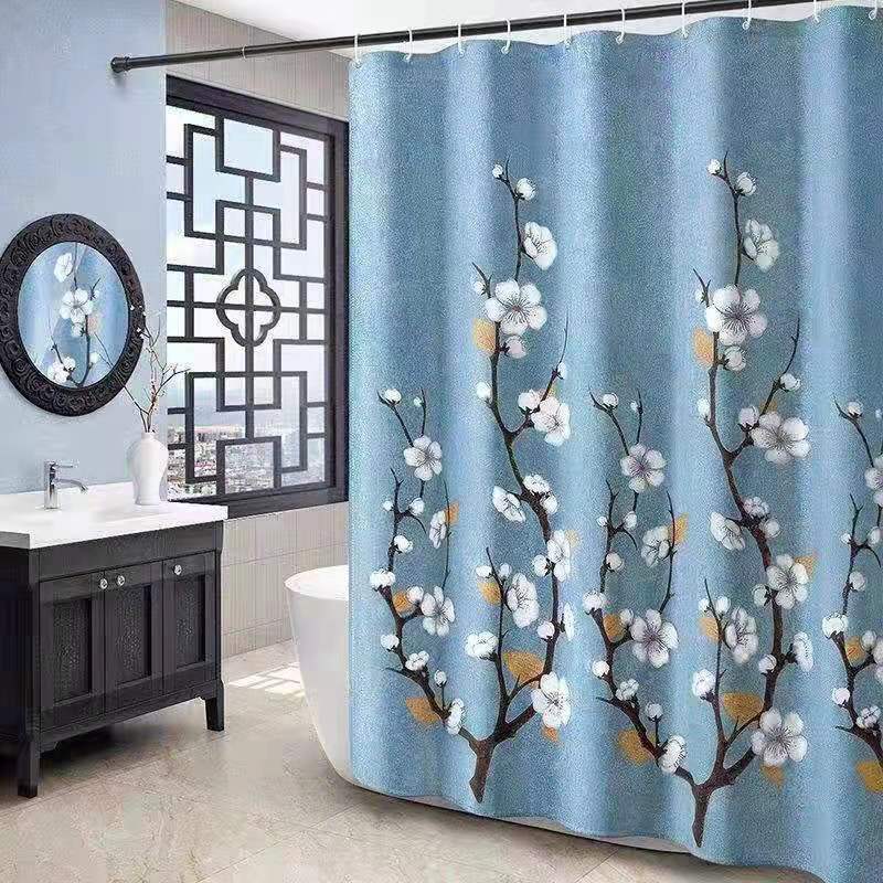 Waterproof Shower Curtain Chinese Style Flower Printed Mold-resistant No Drilling for Bathroom Hotels Partition Door Curtain 150x180cm
Waterproof Shower Curtain Chinese Style Flower Printed Mold-resistant No Drilling for Bathroom Hotels Partition Door Curtain 150x180cm