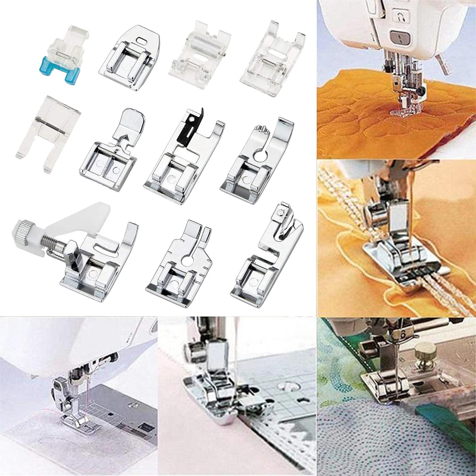 11Pieces Zinc Alloy Presser Feet Household DIY General Purpose for Domestic срібний
11Pieces Zinc Alloy Presser Feet Household DIY General Purpose for Domestic срібний