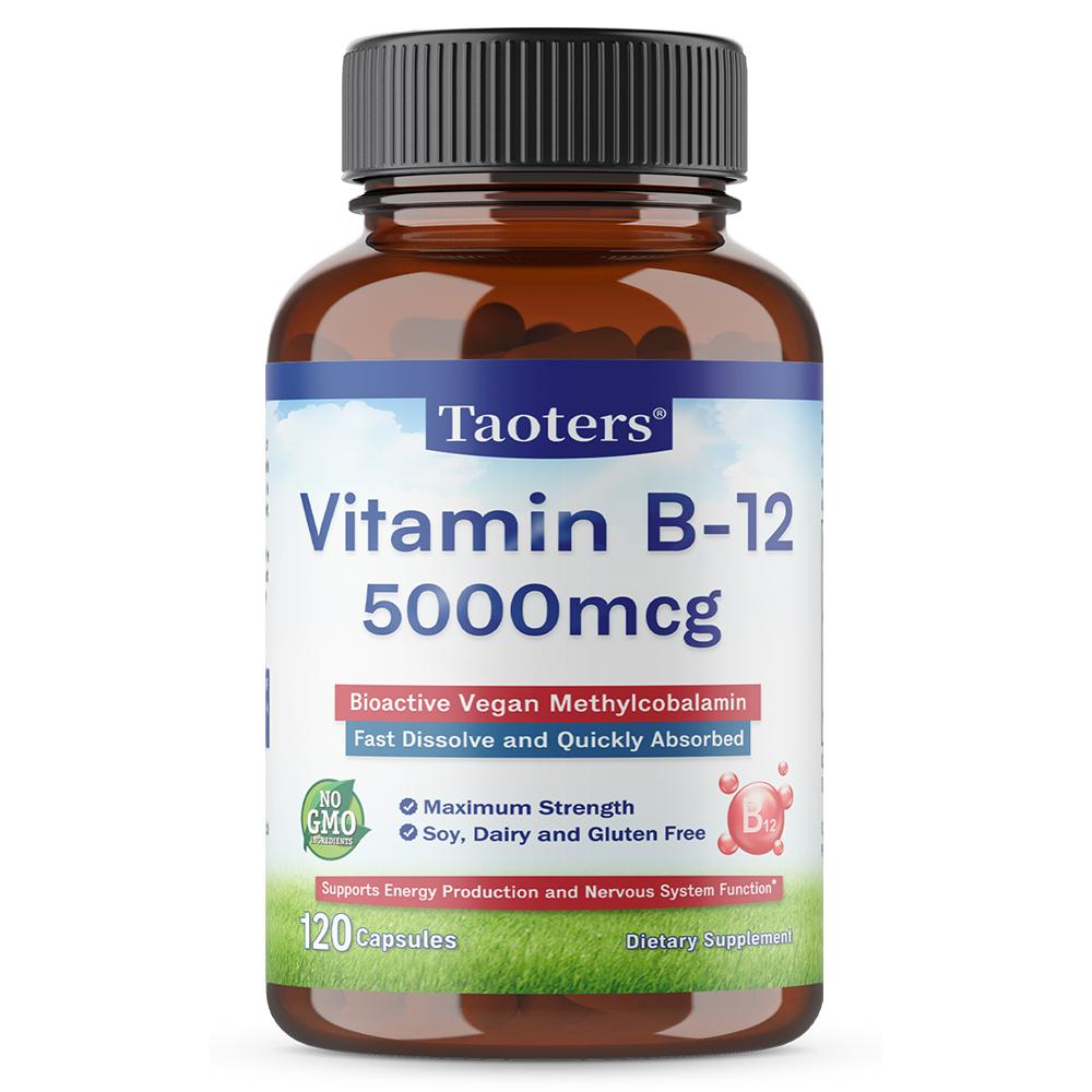 Taoters Vitamin B12 Increases Energy Levels 120 Capsules 120 capsules
Taoters Vitamin B12 Increases Energy Levels 120 Capsules 120 capsules
