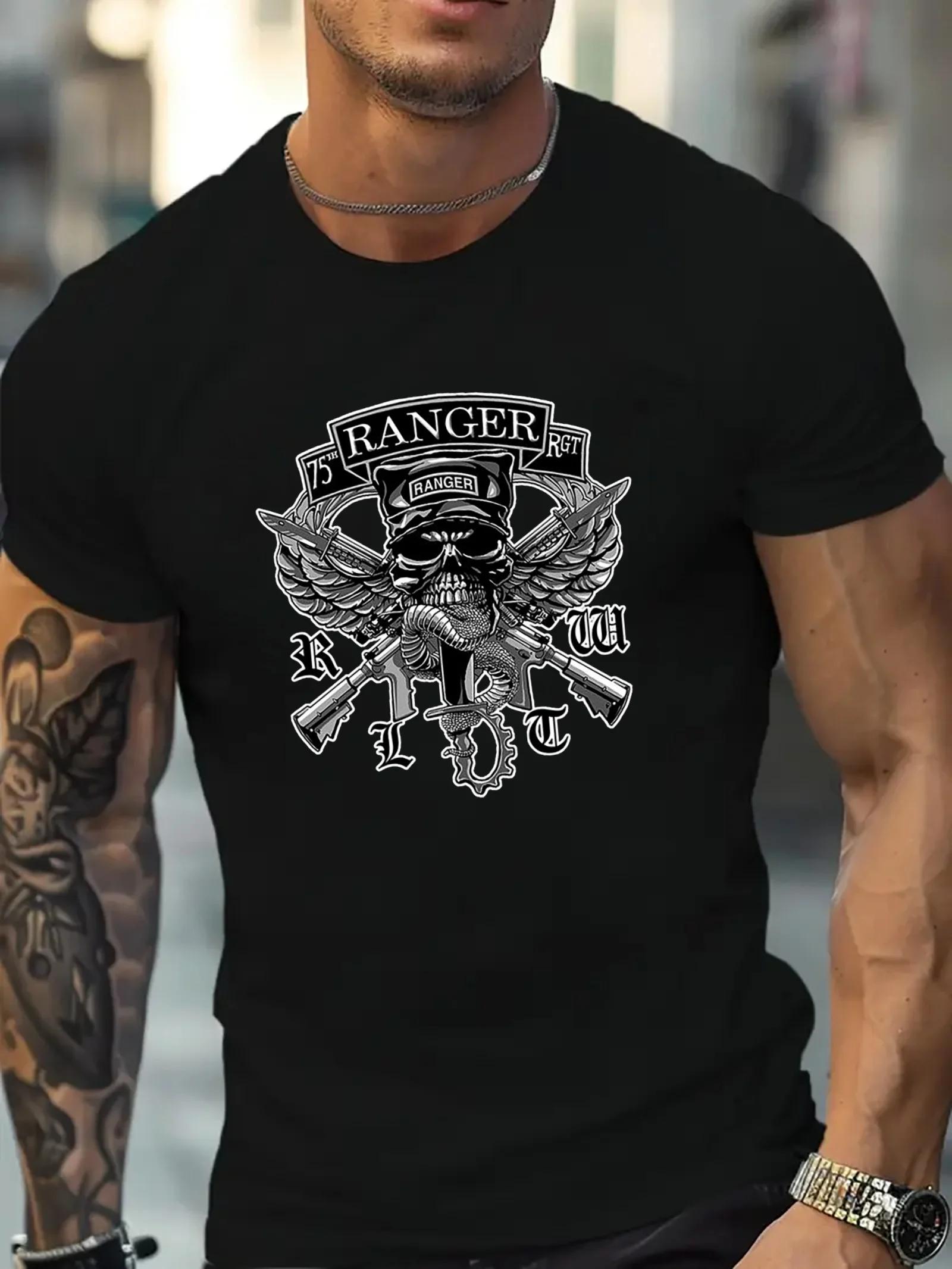US Army 75th Ranger Parachute Skull Graphic TShirt 100 Cotton ONeck Short Sleeve Summer Casual Mens Tshirt Streetwear S
US Army 75th Ranger Parachute Skull Graphic TShirt 100 Cotton ONeck Short Sleeve Summer Casual Mens Tshirt Streetwear S