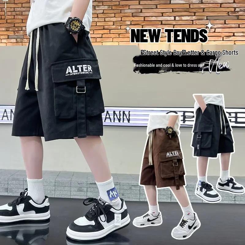 Boys Summer Casual Mid-Length Streetwear Shorts - Thin Five-Point Pants 160 cm чорний
Boys Summer Casual Mid-Length Streetwear Shorts - Thin Five-Point Pants 160 cm чорний