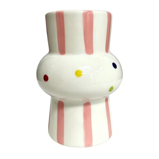Ceramic Vase Hand Painted Striped Polka Dot Flower Vase Gourd Shape Vase for Fresh And Dried Flowers Home Decor A рожевий
Ceramic Vase Hand Painted Striped Polka Dot Flower Vase Gourd Shape Vase for Fresh And Dried Flowers Home Decor A рожевий
