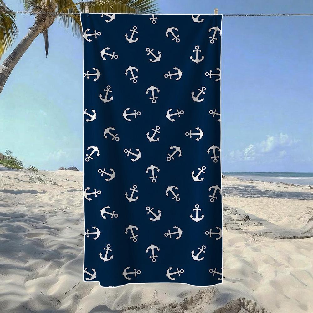 Nautical Anchor & Ship Wheel Pattern Beach Towel, Soft Durable Quick-Drying, Ideal For Summer Beach, Swimming & Camping W40*H60(CM)
Nautical Anchor & Ship Wheel Pattern Beach Towel, Soft Durable Quick-Drying, Ideal For Summer Beach, Swimming & Camping W40*H60(CM)