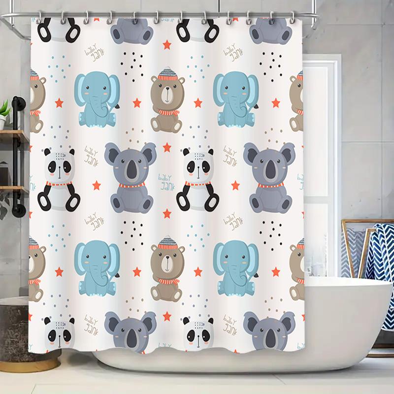 Adorable Blue Elephant Panda Print Shower Curtain For Kids Bathrooms Waterproof Fabric Multicolored Pattern Home Decor Accessori W60H190(CM)-1 Pcs
Adorable Blue Elephant Panda Print Shower Curtain For Kids Bathrooms Waterproof Fabric Multicolored Pattern Home Decor Accessori W60H190(CM)-1 Pcs