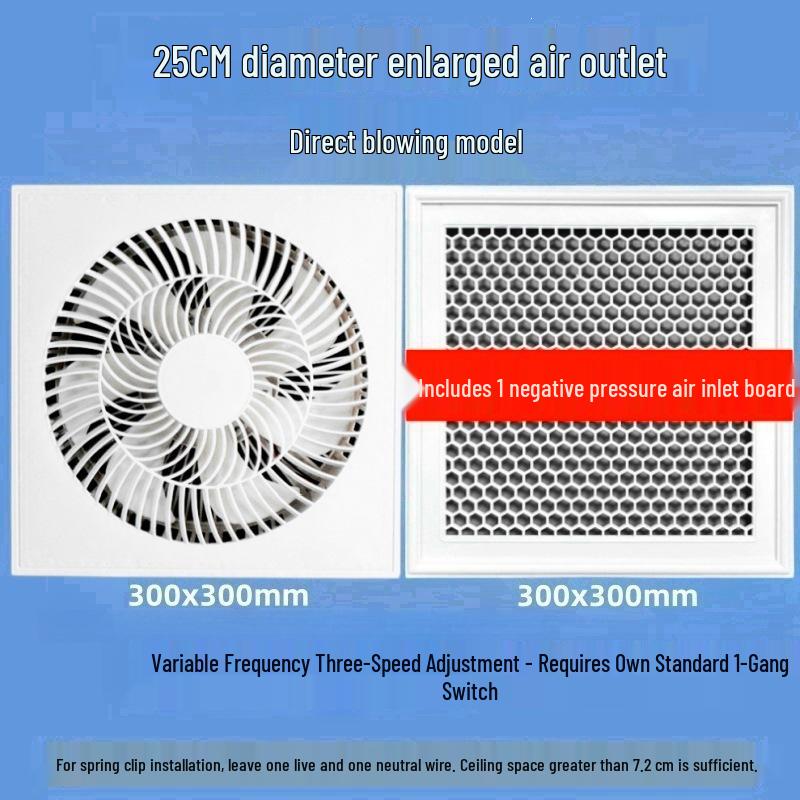 Integrated Ceiling Cooling Fan for Kitchen and Bathroom - 300x600 Plasterboard
Integrated Ceiling Cooling Fan for Kitchen and Bathroom - 300x600 Plasterboard