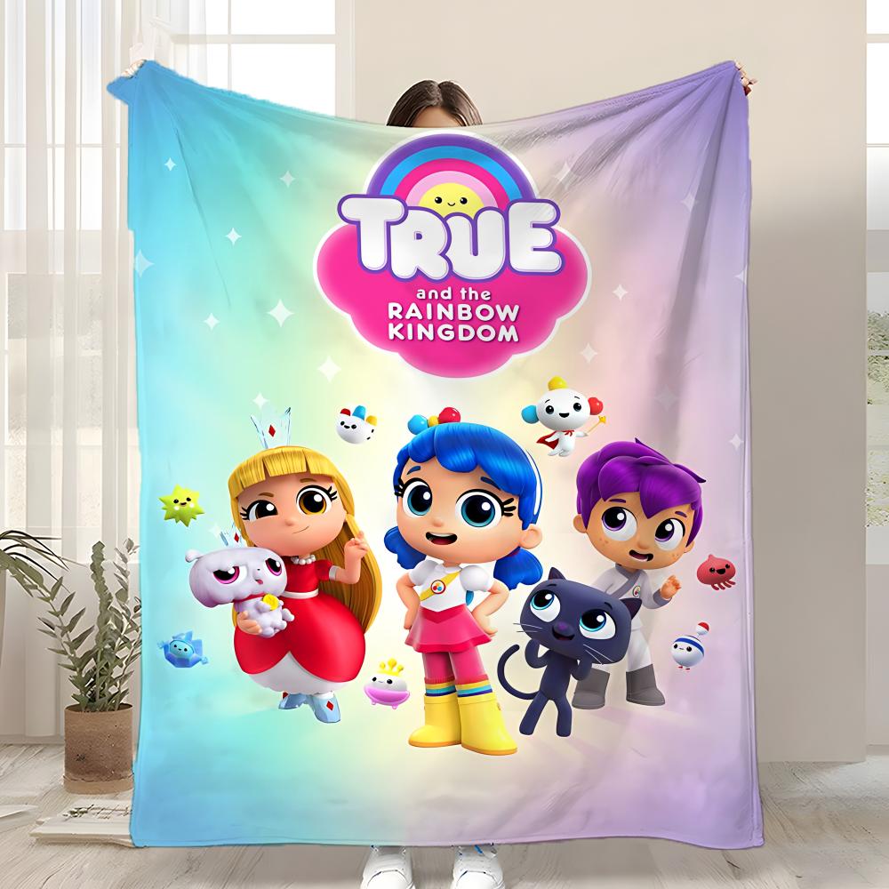 True and the R-Rainbow Kingdom Throw Kid-Friendly Flannel Throw Blanket Soft Warm Anti-Static Washable All Season 75x90cm
True and the R-Rainbow Kingdom Throw Kid-Friendly Flannel Throw Blanket Soft Warm Anti-Static Washable All Season 75x90cm