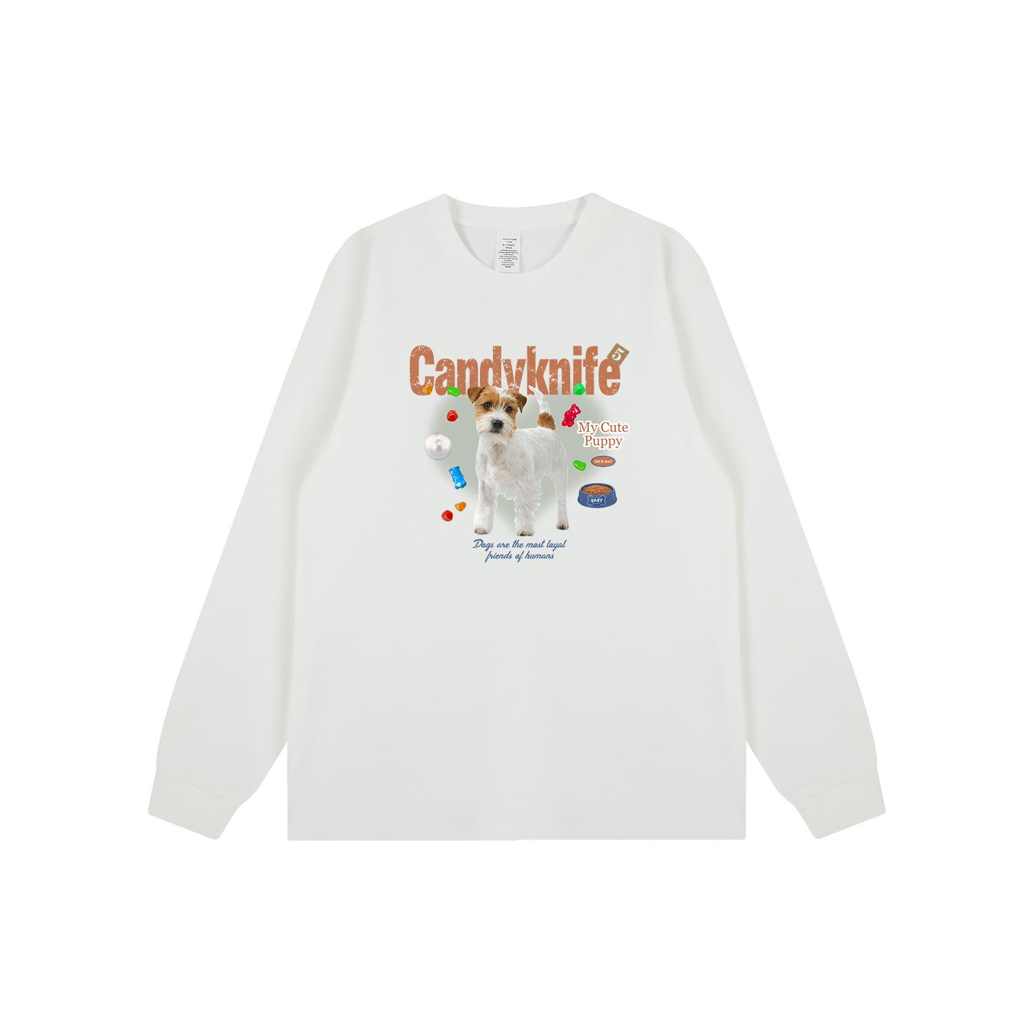 Korean Style Quirky Puppy Print Cuffed Long Sleeve Cotton T-Shirt for Couples - Autumn/Winter 3XL
Korean Style Quirky Puppy Print Cuffed Long Sleeve Cotton T-Shirt for Couples - Autumn/Winter 3XL