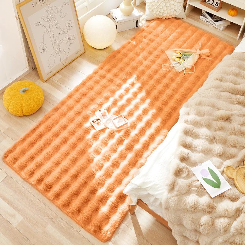 Зимнее ветрозащитное утолщенное прикроватное одеяло из кроличьего меха, ковер, одеяло на журнальный столик для гостиной, нескользящий коврик для спальни, матрас татами, напольный коврик 70x150