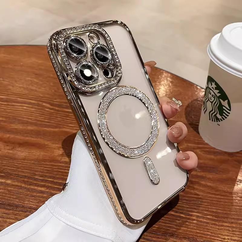 Electroplating Diamond-inlaid Magnetic Phone Case Suitable for IPhone16pro Protective Case 14plus Case 13 Apple 15p iPhone16Promax рожевий
Electroplating Diamond-inlaid Magnetic Phone Case Suitable for IPhone16pro Protective Case 14plus Case 13 Apple 15p iPhone16Promax рожевий