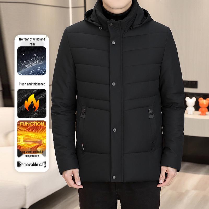 Men s Cold-Resistant Cotton Jacket with Detachable Hood - Thickened, Warm Autumn/Winter Outerwear 4XL чорний
Men s Cold-Resistant Cotton Jacket with Detachable Hood - Thickened, Warm Autumn/Winter Outerwear 4XL чорний