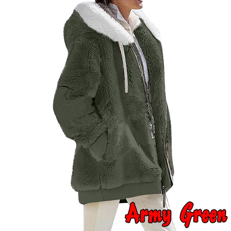 Женская плюшевая куртка с капюшоном на молнии Осень/Зима X-Large (XL) армия зеленый
Женская плюшевая куртка с капюшоном на молнии Осень/Зима X-Large (XL) армия зеленый