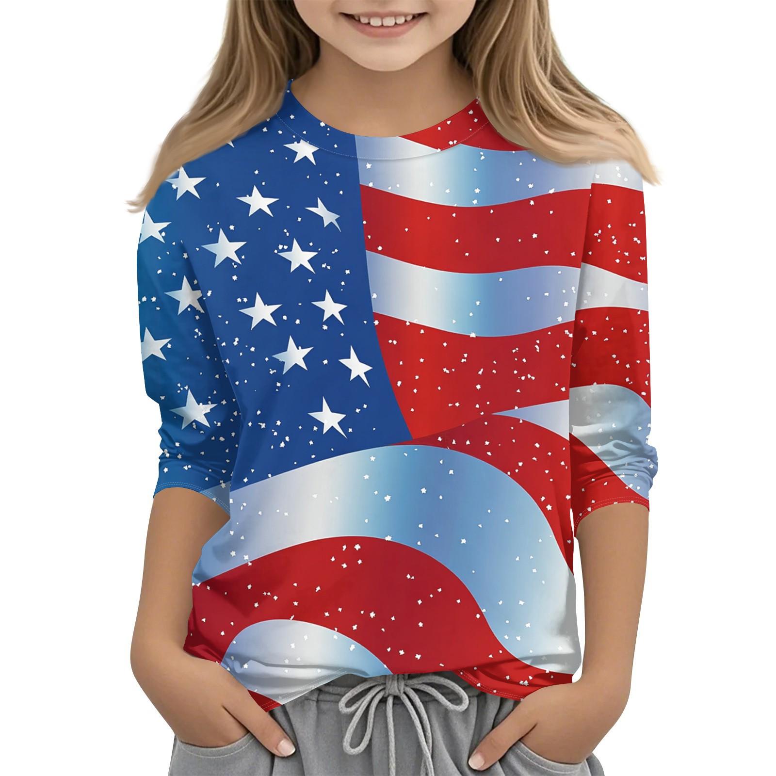 Детская повседневная футболка с круглым вырезом и принтом «День независимости» с рукавами 7 точек 150 синий
Детская повседневная футболка с круглым вырезом и принтом «День независимости» с рукавами 7 точек 150 синий