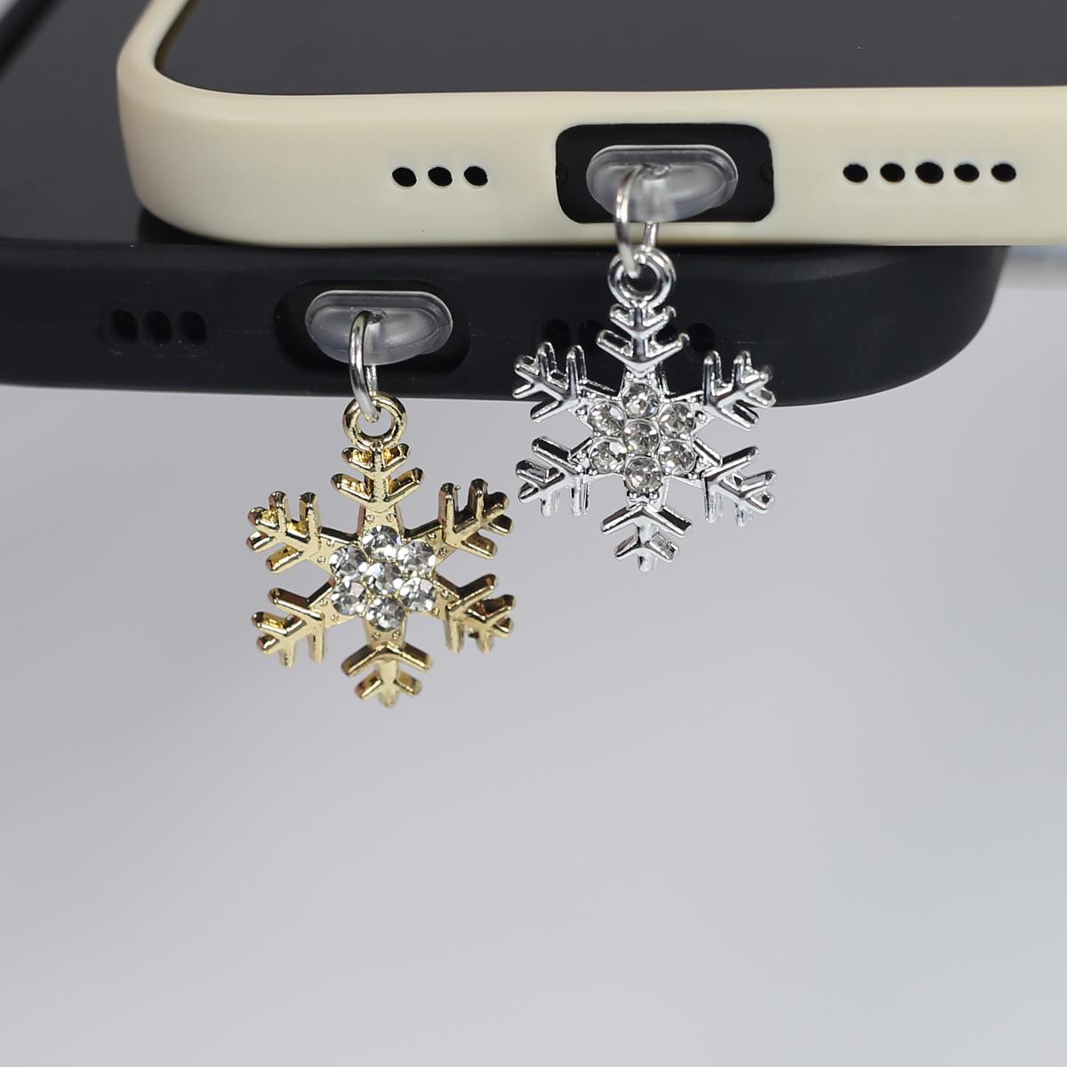 A Mobile Phone Dust Plug Christmas Diamond Studded Snowflake Couple Pendant Accessory Decoration For IPhone For Samsung Type-C
A Mobile Phone Dust Plug Christmas Diamond Studded Snowflake Couple Pendant Accessory Decoration For IPhone For Samsung Type-C