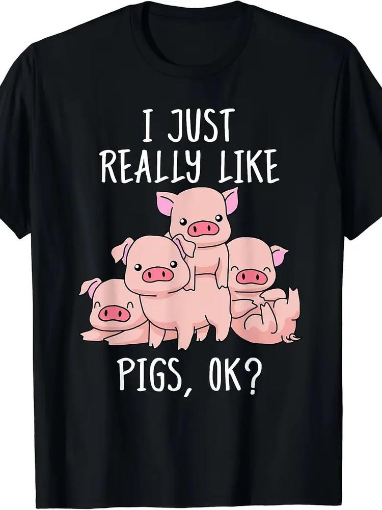 Love Pig T-Shirt Gifts Pigs Tshirt Men Cute Swine T-Shirt - 220g L
Love Pig T-Shirt Gifts Pigs Tshirt Men Cute Swine T-Shirt - 220g L