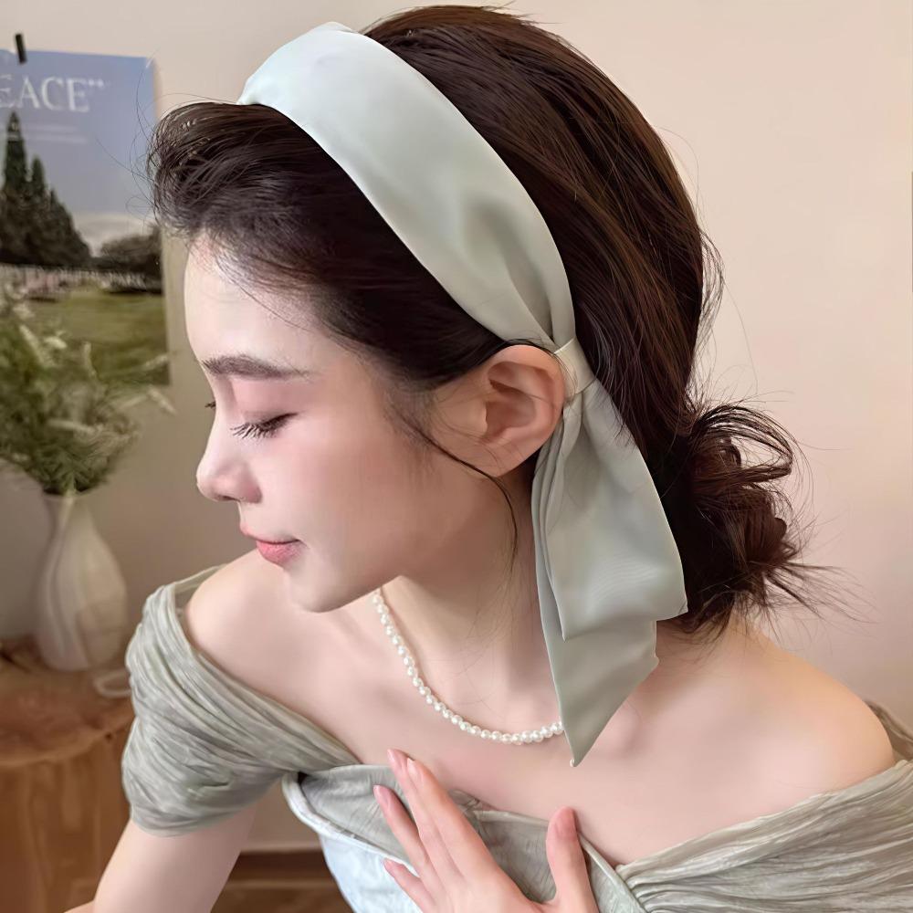Korean Style Bow Headband Solid Color Hair Hoop All-match Ribbon Hair Band Girls зелений
Korean Style Bow Headband Solid Color Hair Hoop All-match Ribbon Hair Band Girls зелений