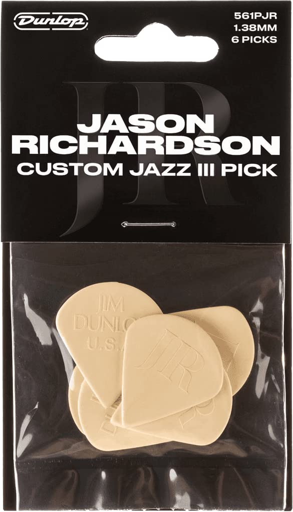 Медиаторы JIM DUNLOP Jason Richardson Custom, JASON RICHARDSON CUSTOM JAZZ III PICK 561PJR, Набор для музыканта из 6 штук
Медиаторы JIM DUNLOP Jason Richardson Custom, JASON RICHARDSON CUSTOM JAZZ III PICK 561PJR, Набор для музыканта из 6 штук